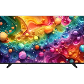 Vestel 50UT9840 Ultra HD 4K LED televizyon, renkli kozmik görüntü gösteren ince siyah ekran.