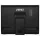 MSI PRO 16T 7M-002XEU siyah masaüstü bilgisayarın arka paneli ve standı
