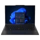 Lenovo ThinkPad X1 Carbon 13 21NS004MTX siyah ultrabook laptop, açık ekran ve önden görünüm