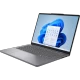 Lenovo IdeaPad Slim 3 83K00028TR gri iş ve ofis laptopu, açık ekranlı ince tasarımla yandan görünüm