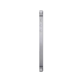 Siyah Apple iPhone SE akıllı telefonun yan profili, ses tuşları ve sessize alma anahtarı detaylı görünüm