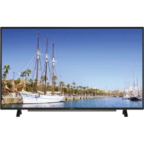 Arçelik A40L 6752 5B Full HD LED TV, marina manzarası gösteren siyah ekranlı televizyon