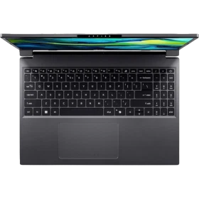 Acer Aspire Go 15 AG15-51P-51XYA59 gri iş ve ofis laptopu, açık kapaklı üstten görünüm