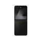 Siyah Samsung Galaxy Z Flip7 FE katlanabilir akıllı telefon, kapalı konumda ön ekran ve çift kamera görünümü