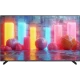 Vestel 70UT9740 Ultra HD 4K TV, renkli neon sütunlar ve kürelerle canlı ekran görüntüsü sunuyor