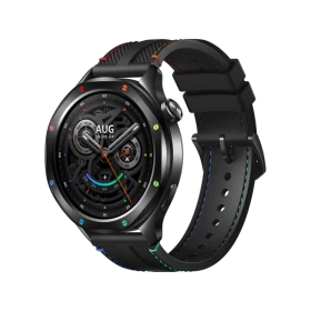 Xiaomi Watch S4 siyah akıllı saat, yuvarlak ekranı ve ayarlanabilir silikon kayışıyla önden görünüm