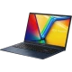Asus Vivobook 15 X1504VA koyu mavi laptop; 8GB RAM, 512GB SSD ve Windows 11 Pro ekranı açık görünüyor