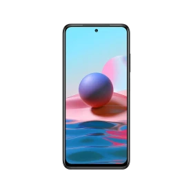 Xiaomi Redmi Note 10 5G siyah akıllı telefon, önden ekran görünümü ve ince çerçeveli tasarım