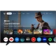 Vestel 55UG9750 Ultra HD 4K LED televizyon, ekranda Google TV arayüzü ve uygulama simgeleriyle gösteriliyor.
