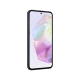 Samsung Galaxy A35 siyah akıllı telefon, önden görünüm, ince çerçeveli ekran ve ön kamera deliğiyle