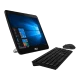 Asus V161GAT-BD018D masaüstü bilgisayar, siyah ekran, klavye ve fareyle birlikte sergileniyor