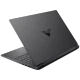 HP Victus Gaming 16-r1700nt siyah oyuncu laptop, açık klavye ile önden görünüm