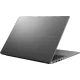 Asus Vivobook S16 S3607VA-RP019 koyu gri iş ve ofis laptopu, açık kapak ve ince tasarım görünümü