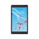 Lenovo Tab 4 Plus 8 inc siyah tablet; uçaklı ana ekran görüntüsüyle vitrin ürünü.
