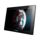 Lenovo IdeaTab S6000-F 16 GB siyah tablet, ekranda dünya manzaralı içerik gösterimiyle önden görünüm