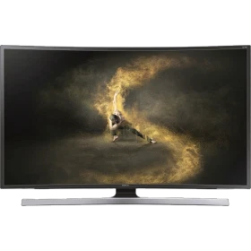 Samsung 65JS8590 Ultra HD 4K LED televizyon, genel renk, ince çerçeveli vitrinde görüntüleniyor