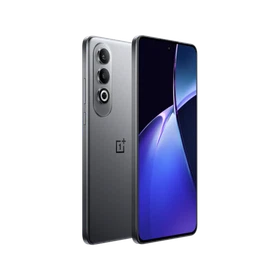 Gri OnePlus Nord CE4 akıllı telefon, önden ekranı ve arkadan üç kameralı şık tasarımıyla görünümü