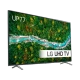 LG 75UP77006LB 75 inç Ultra HD 4K LED televizyon, genel siyah tasarım ve canlı doğa ekranı