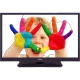 Vestel 22F8510L Full HD LED televizyon, siyah çerçeveli ayaklı tasarım ve renkli ekran içeriğiyle önden görünüm