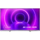 Philips 75PUS8505 Ultra HD 4K LED televizyon, mor ışık efektli ambilight ve 4K UHD HDR yazısı