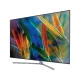 Samsung 55Q7F Ultra HD 4K QLED televizyon, parlak renkli ekran ve ince metal ayak ile modern tasarım.