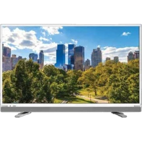 Arçelik A43L 5531 4W2 Full HD LED TV, şehir ve park manzarası gösteren ince çerçeveli televizyon