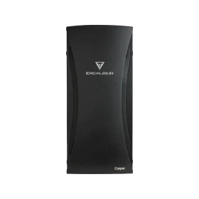 Casper Excalibur E80Z.970K-B590X-V siyah masaüstü bilgisayar kasası önden görünüm