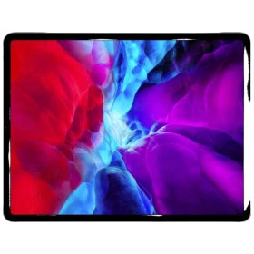 Apple iPad Pro 1024 GB 4G 12,9 inç gümüş tablet, canlı renkli ekran arayüzüyle önden görünüyor