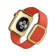 Apple Watch Edition 38 mm, 18 ayar sarı altın kasa ve parlak kırmızı kayışlı akıllı saat