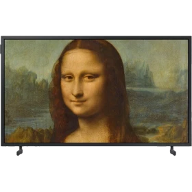 Samsung 32LS03B Full HD FHD QLED televizyon, ekranda Mona Lisa temalı görüntü ile vitrin sunumu