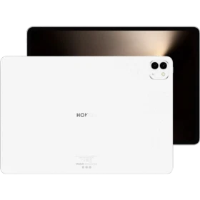 Honor MagicPad 3 oyuncu tableti beyaz renk; 12 GB 256 GB kapasiteyle arkadan görünüm.