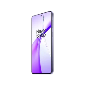 Mor renkli OnePlus Ace 3v akıllı telefon, ince çerçeveli ekranı ve yandan görünen düz kenar tasarımıyla