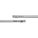 Apple MacBook Pro M4 14,2 inç gümüş laptop, yandan görünümde bağlantı noktaları ve ince kasa detayıyla
