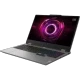 Lenovo LOQ 15AHP10 83JG006ATR FR63 gri oyuncu laptop, açık ekranda RGB aydınlatmalı klavye ile önden görünüm