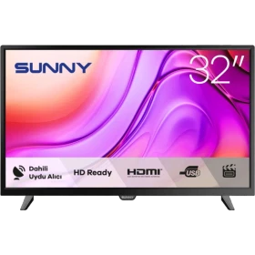Sunny SN32DAL04 0202 HD Ready HD TV, siyah çerçeveli 32 inç televizyon görünümü