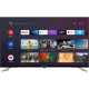 Grundig Munich 40 GFF 6970 B Full HD LED TV, uygulama menüsü açık ekranı ve ayaklarıyla önden görünür