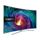 Samsung 78JS9500 Ultra HD 4K TV siyah ekranlı, canlı renkli görüntü ve ince çerçeve tasarımı