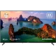 Grundig 55 GKU 750 Ultra HD 4K TV, manzara görüntüsü gösteren siyah çerçeveli LED televizyon