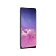 Siyah Samsung Galaxy S10e akıllı telefon, önden görünümde tam ekran ve delikli ön kamera tasarımı