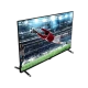 Axen AX50FIL403 Ultra HD 4K LED televizyon, futbol maçı görüntüsü gösteren siyah ekranıyla