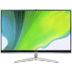 Acer Aspire C24-1650 masaüstü bilgisayar, siyah çerçevesi ve gümüş renkli ayak tasarımıyla önden görünüm