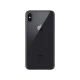 Apple iPhone XS Max siyah akıllı telefonun arka yüzü, çift kamera ve Apple logosu görünümü