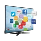 Vestel 32PH8075 HD Ready LED TV, siyah çerçeveli ekranda Smart TV uygulamaları görüntüleniyor