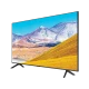 Samsung GU50TU8079U Ultra HD 4K LED televizyon; siyah çerçeveli, dağ manzaralı canlı ekran görüntüsü.