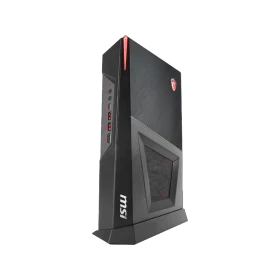 MSI Trident 3 9SH-490EU siyah kompakt masaüstü bilgisayar, önden ve yandan görünüm