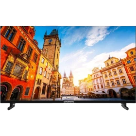 Grundig 40 GKF 6500 Full HD FHD TV, şehir meydanı görüntüsü gösteren siyah LED televizyon