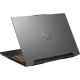 Asus TUF Gaming F15 FX507ZC4-HN081 siyah oyuncu laptop kapak ve klavye detay görünümü, 16GB RAM 512SSD DOS