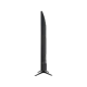 LG 65UN711C0ZB Ultra HD 4K LED televizyonun ince siyah tasarımı, ayaklı dikey görünüm