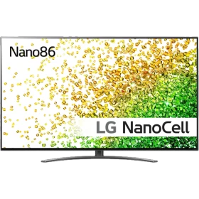 LG 50NANO866PA Ultra HD 4K LED televizyon; Nano86 ve NanoCell ekran temalı, genel renk vitrin görünümü