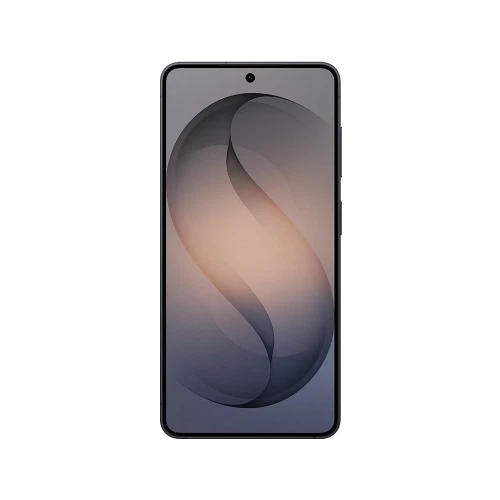 Siyah Samsung Galaxy S26 akıllı telefon, önden görünümde ince çerçeveli ekran ve ortada ön kamera deliği
